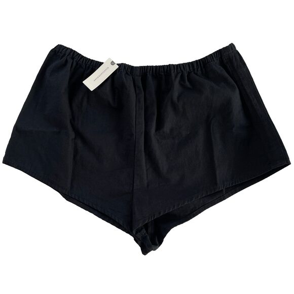 NWT by Anthropologie Black Pull On Linen Tap Shorts Size Large - Picture 4 of 11